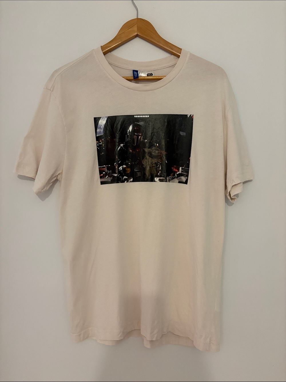 Men's Graphic Crew Neck T-Shirt - Beige